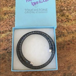 Touchstone Crystal Swarovski Posh Bracelet Black